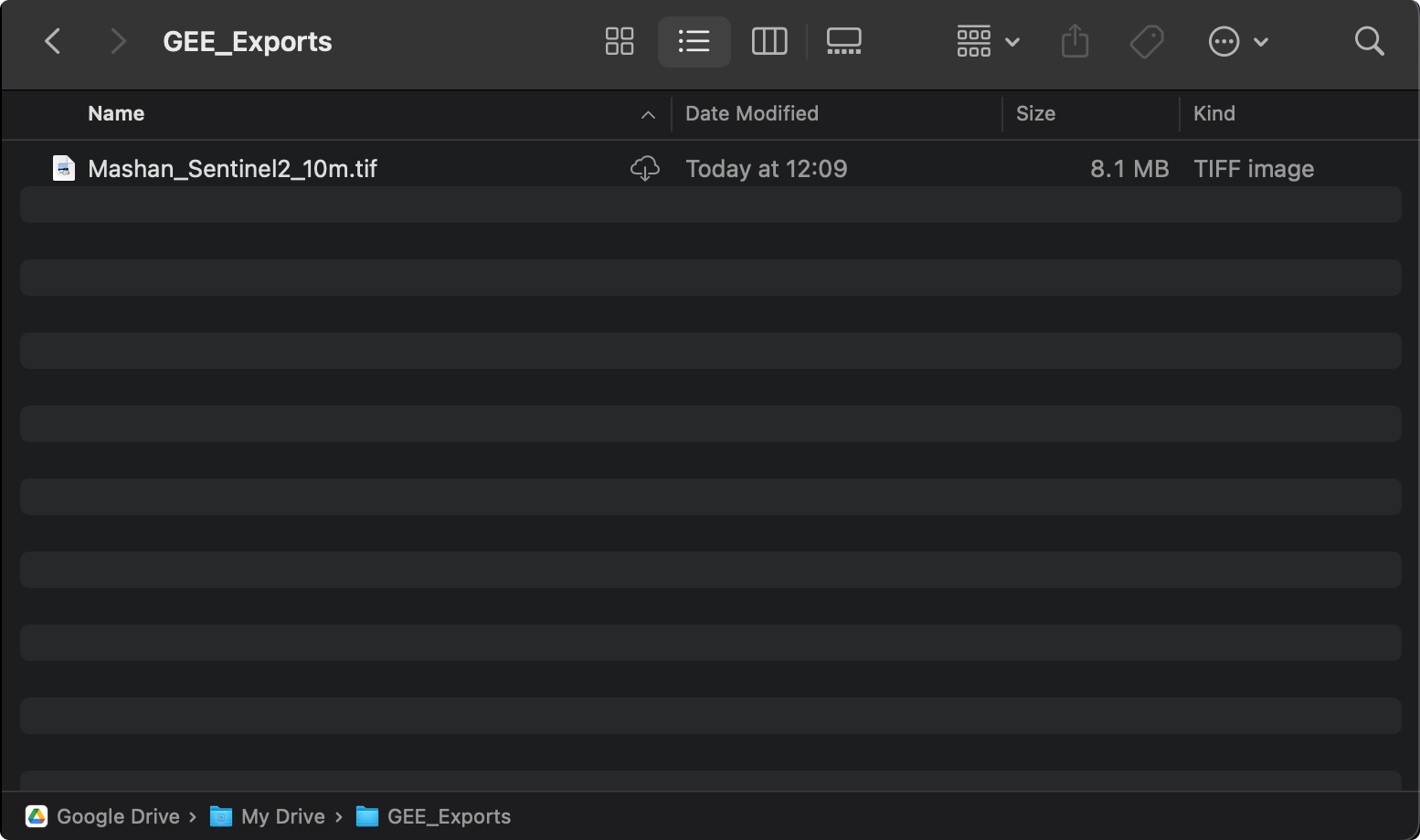 Google Drive 中的成果
